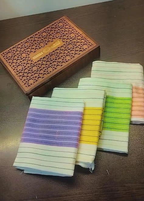 دستمال یزدی ابراهیمی سایز 45 در 45 بسته 4 عددی