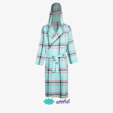 حوله تن پوش ابراهیمی یزد سایز اسمال (S) برند ابراهیمی چهارخونه زمینه روشن