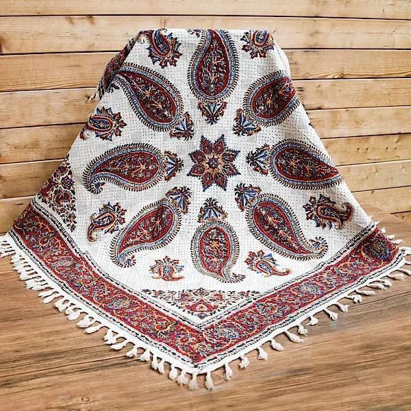 رومیزی قلمکار طرح ترنج ( بته جغه )
