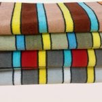 حوله دست و صورت ماندگار طرح راه راه سایز 40x80 سانتی متر