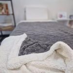 پتو تدی  طرح گیسو رنگ زغالی یک نفره